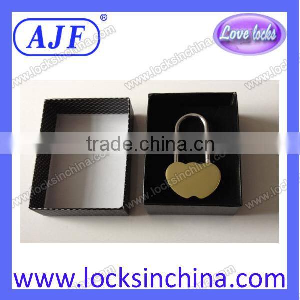 2014 popular 40MM brass double heart Love Padlock For lovers