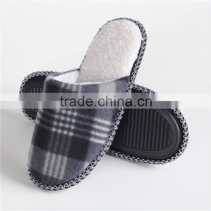 Woman and man single-faced brushed indoor slipper
