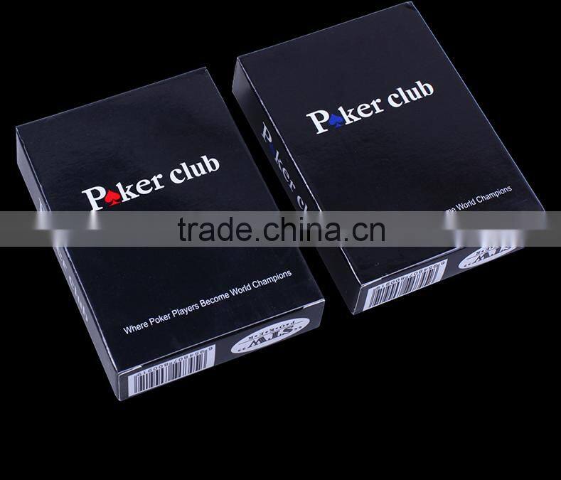 Free shipping custom game cards front and back Printing linen-embossed playing cards black playing cards ---DH20719