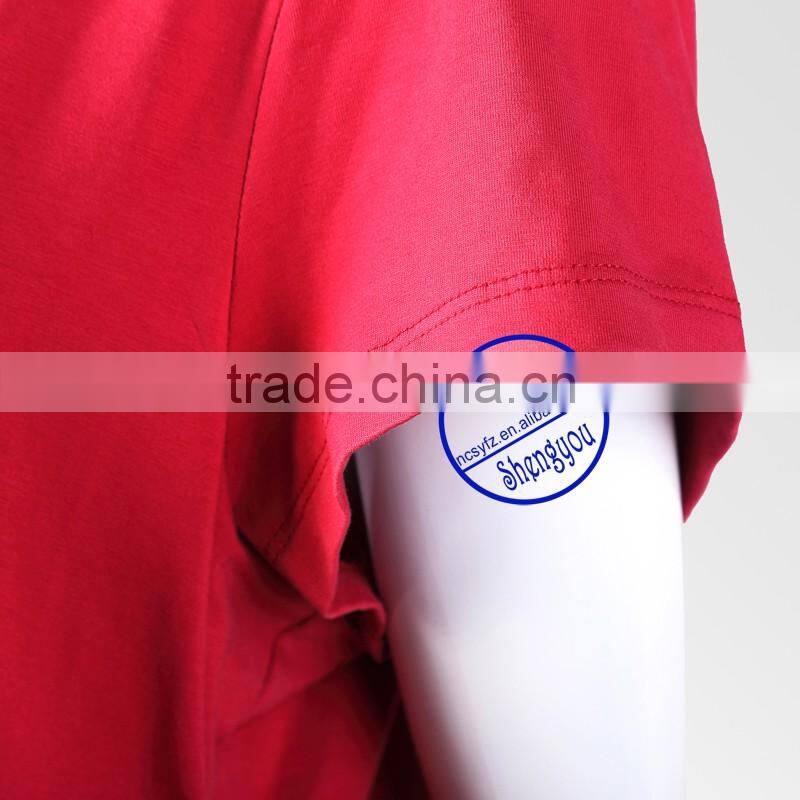 Custom Short sleeve spandex cotton maternity breastfeeding nursing clothing