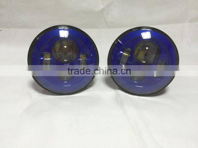 LED Headlight Fits Harley Chopper Motorcycles - 7 Inch Round Projector LED Headlights