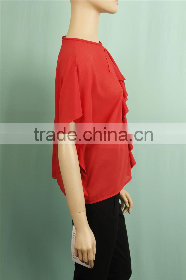 2016 S/S short sleeve summer red women clothes