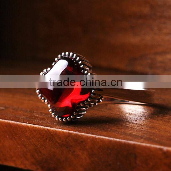 925 Sterling Silver Ring, Natural Ruby Ring, Handmade Silver Jewelry