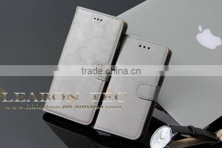 LEABON TEC new hot selling leather wallet case for iphone 6 plus, cell phone cover, mobile phone leather case for iphone 6 plus