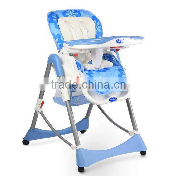 Hot Model Baby High Chairs with adjustable footrest and EN14988 certificate