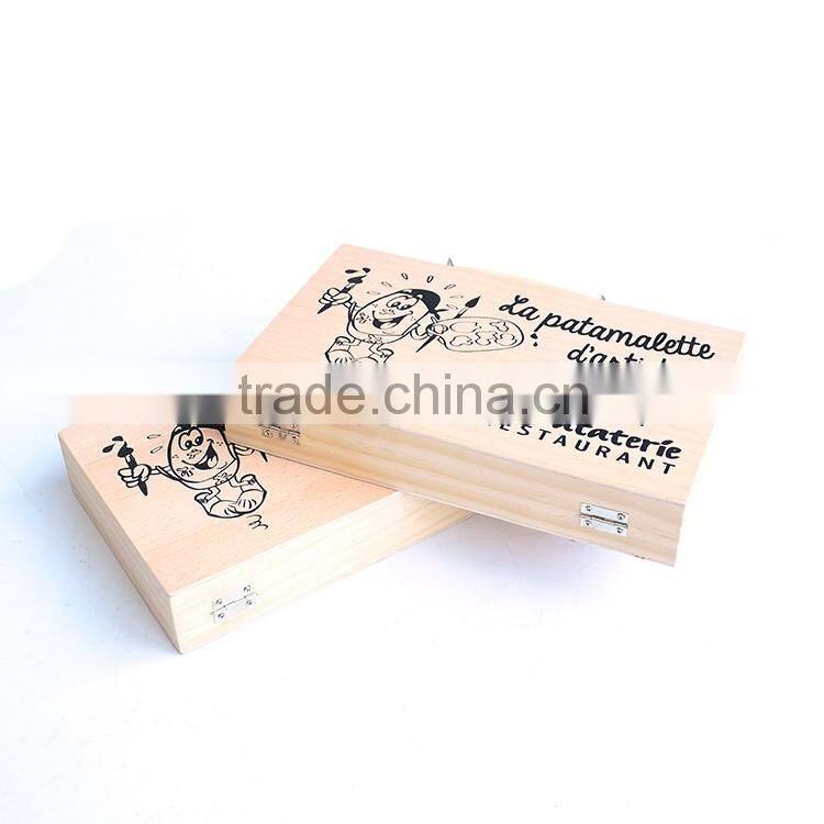 wooden box art set coloring tools in wooden box of 42PCS