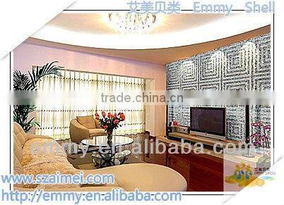 Mixed design shell mosaic tile diamond yellow and abalone mother of pearl mosaic