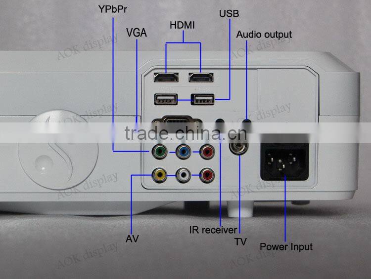 HOT SALE! HD Projector For Home theater Support 1080p full HD VGA USB LED commercial theater projector for sale