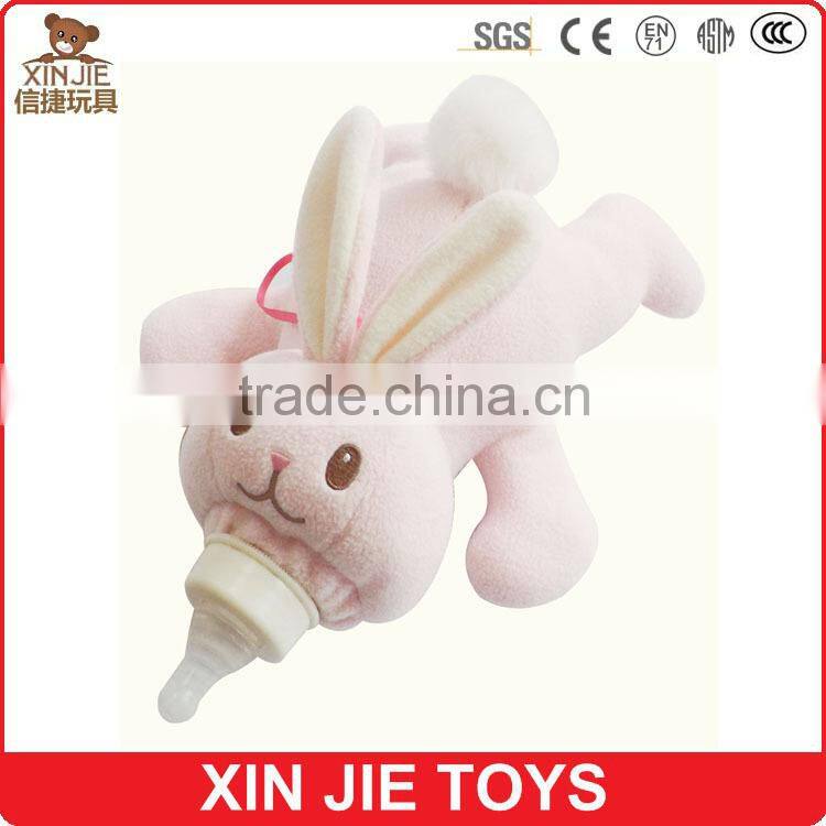 hot selling baby bottle sleeve custom plush elephant wine bottle sleeve baby pacifier toys