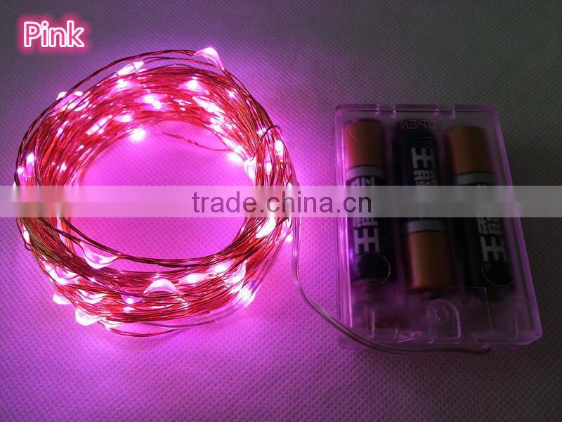3AA Battery Operated 10M 100 leds Copper wire string lights 33FT Christmas light
