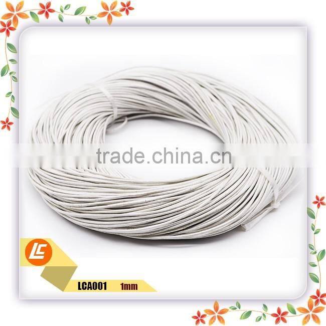 2mm round natural cowhide leather cord 100m