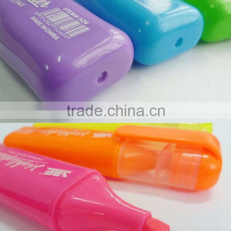 Flat shape fluorescent highlighter marker item 526
