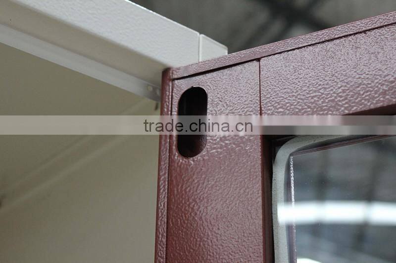 Red color metal filing cabinet locker