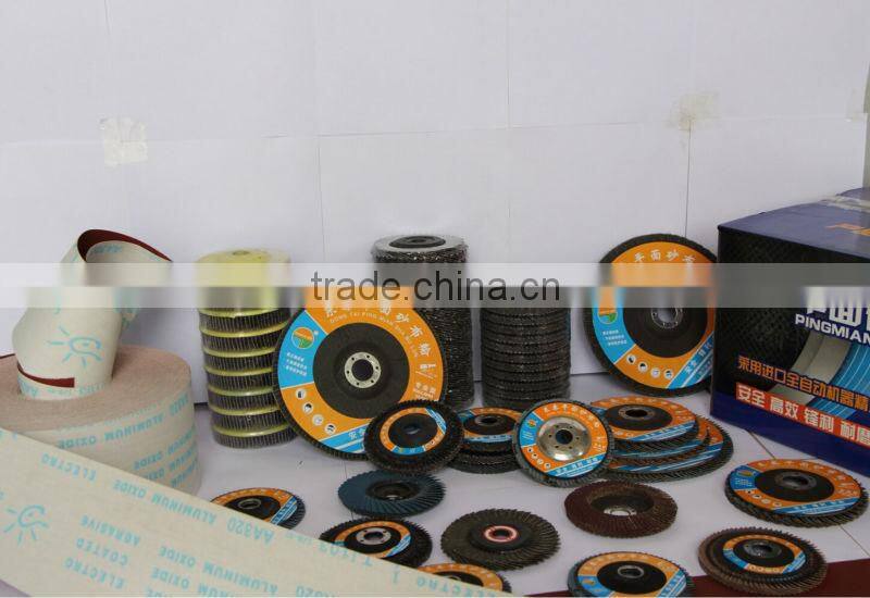 4'' 100*16 sharp Ceramic Flap Disc used on angle grinder to polish steel and stainless stell pipe