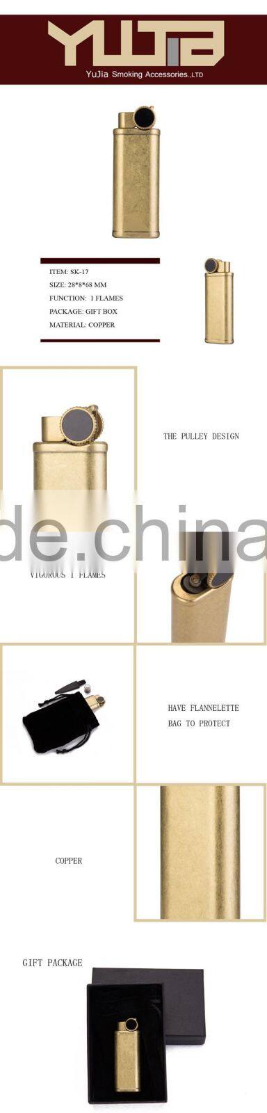 Single Flame copper pipe lighter cigarette lighter China Factory