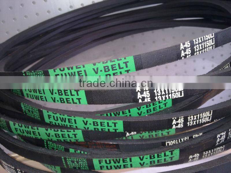 ISO 9001 CR smooth rubber v belts without teeth