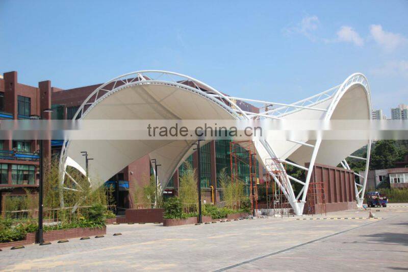 curved stage membrane structure, Unique appearance tensile membrane structure