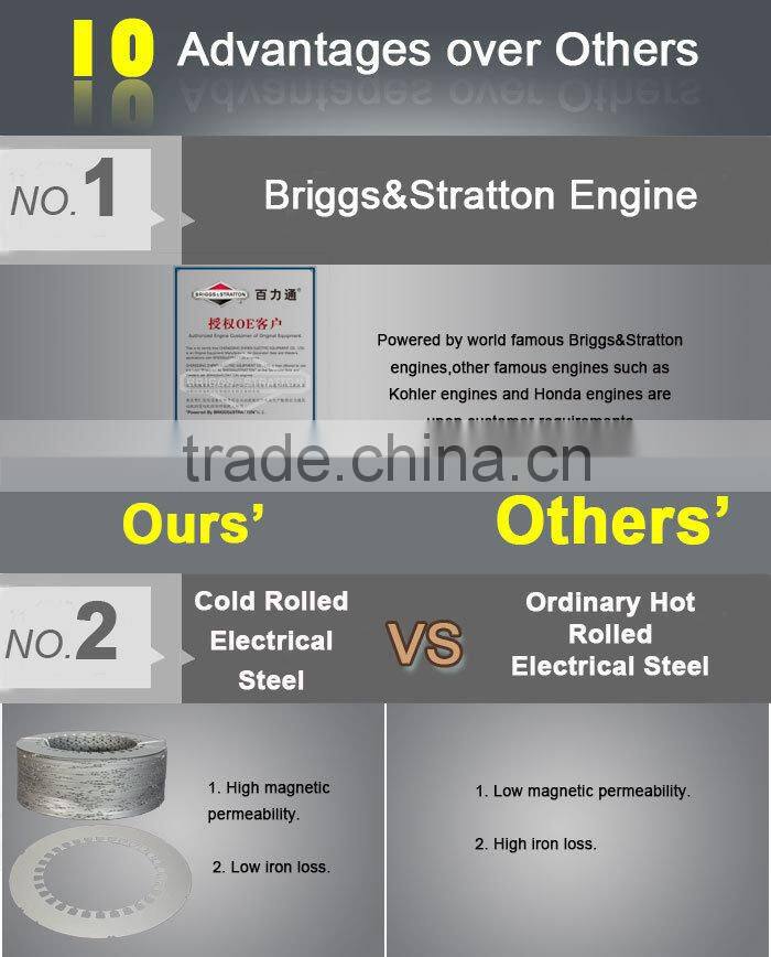 10KW 50Hz 60Hz Air Cooled AC Single Phase Top Horizontal Magnetic Gasoline Generators