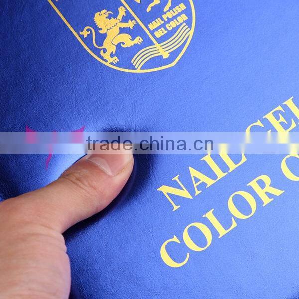 2015 newest 120 space PU leather Nail Art Salon Color Chart Nail Gel Polish Display Book