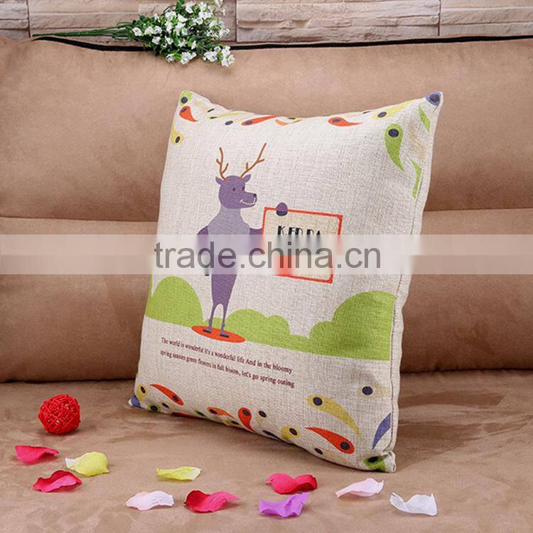 2015 ZAKKA printed hold pillow cow cartoon cotton and linen hold pillow household sofa cushion cover