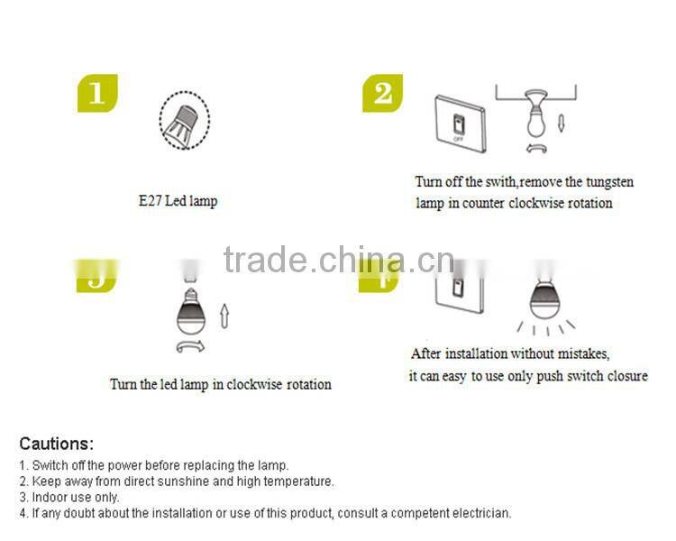 High Brightness Energy Saving 3W 5W 6W 7W 15W E27 led bulb