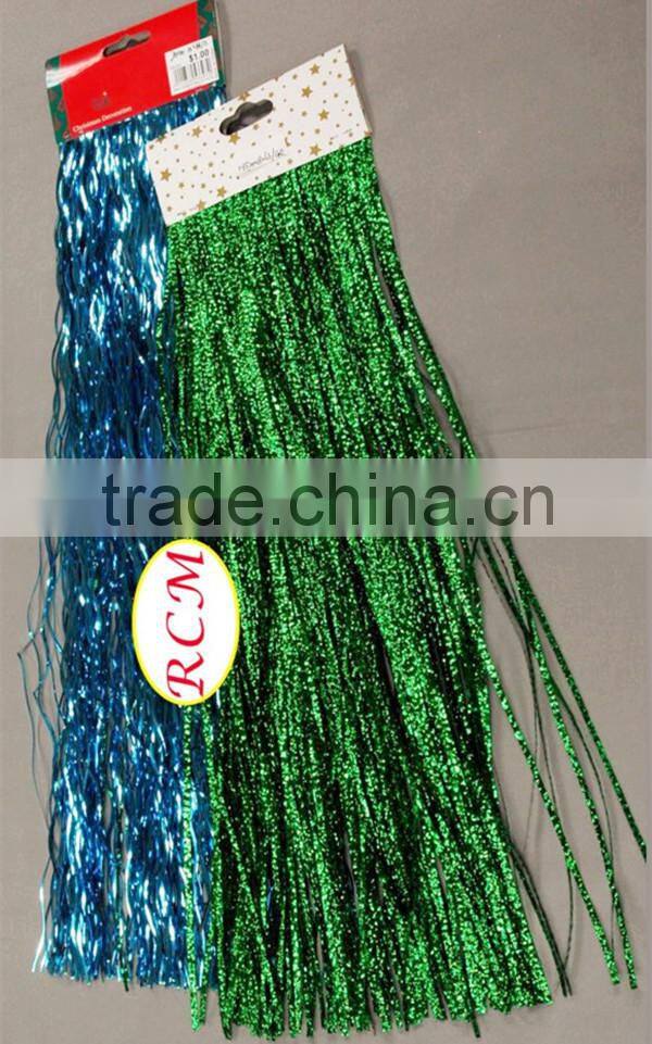 Bright Shiny Christmas tinsel,Colorful Plastic Curly Hair Tinsel,Holographic Tinsel