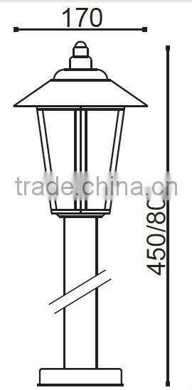 Stainless steel pillar high power ledsquare garden/path/lawn flood light