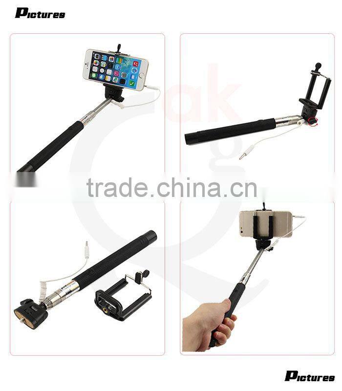 No Charger and all Compatible Brand Handheld Selfie Stick Monopod with cable remote control