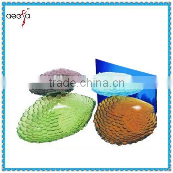 large flower shape clear fruit salad cheap glass salad bowls