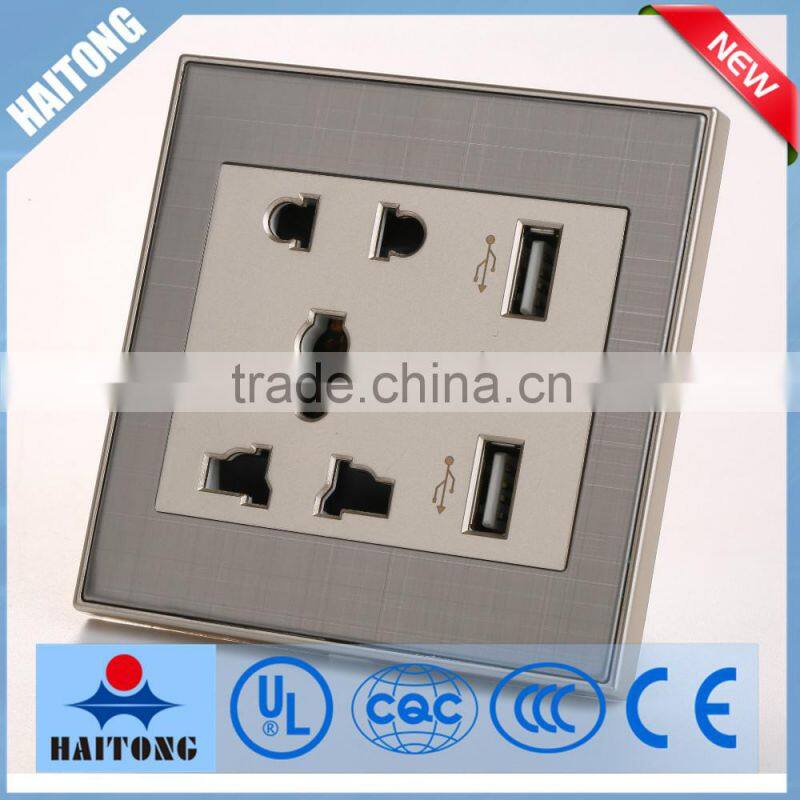 New design 2 pin and 3 pin socket with wall switch manufactured in China