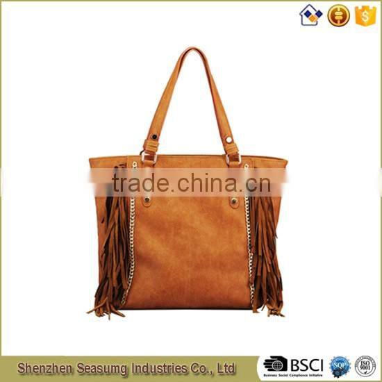 Medium Size Fringe Tote Bag Women Handbag