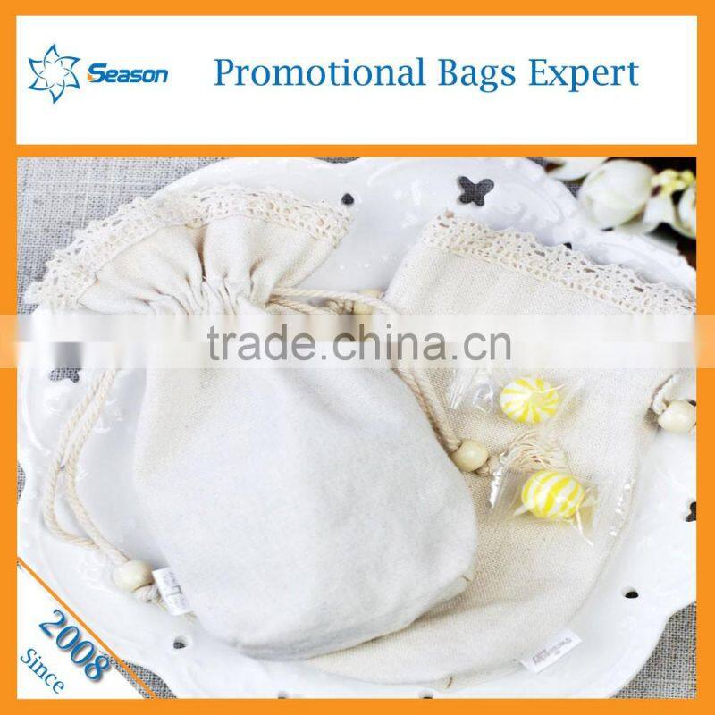 Custom Printed candy bag cotton drawstring bag yiwu bag