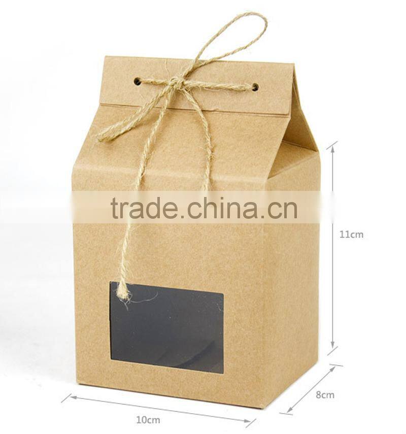 Eco-friendly kraft paper empty tea box for gift