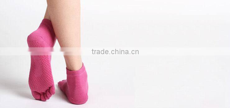Sexy Hot Teen Girl Custom Made Socks Gray Anti Slip Yoga Pilates Toe Socks