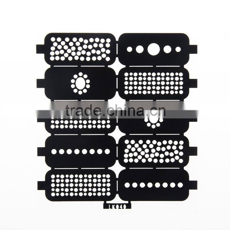 Latest Model New Design Fashion pebble stencil nail sticker