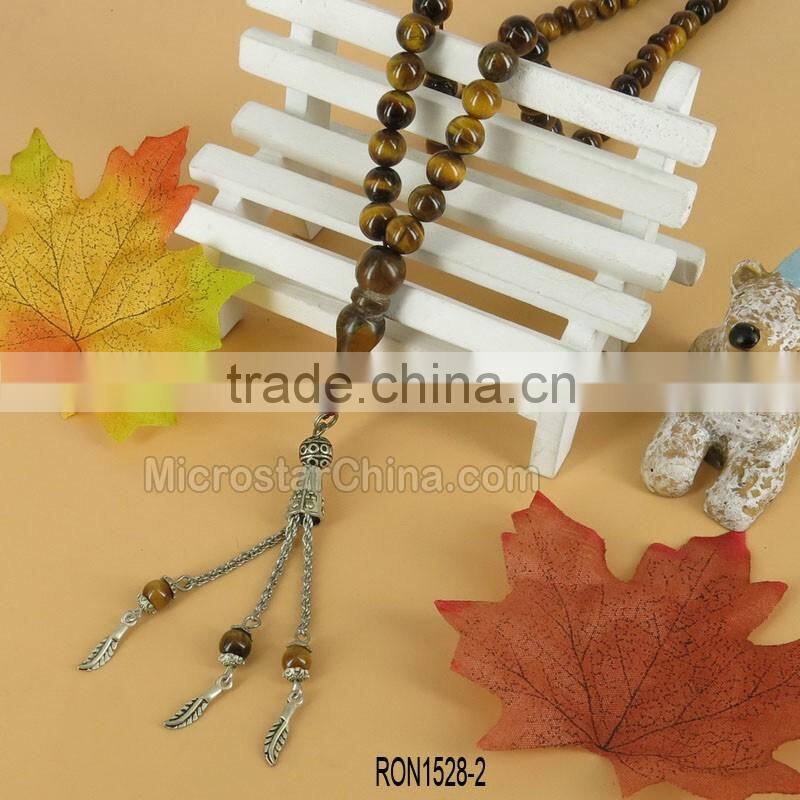 Handmade Tasbih Prayer Beads Worry Stone Misbaha 66 Beads Rosary Tigereye