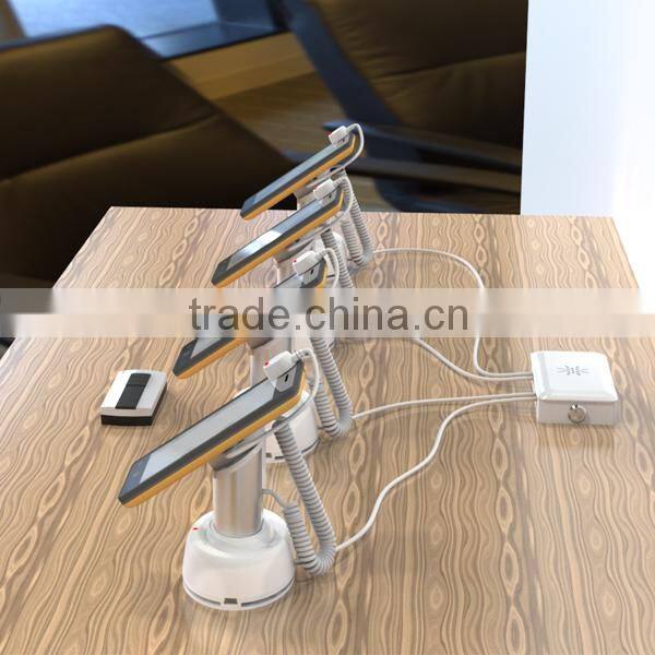 Mobile shop open sell mobile phone security systems holder with alarm in high quality