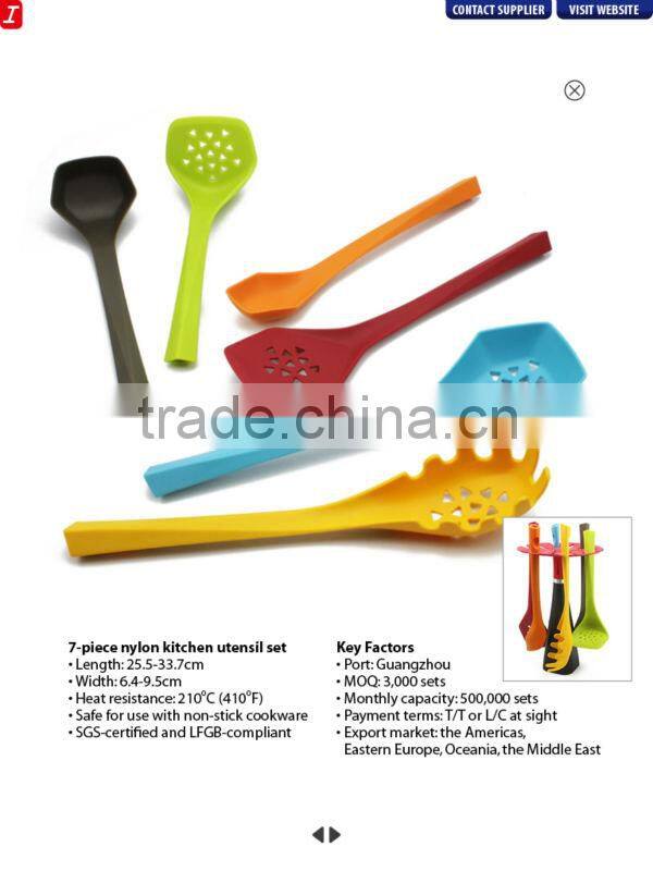 Black Nylon Kitchen Utensil Set