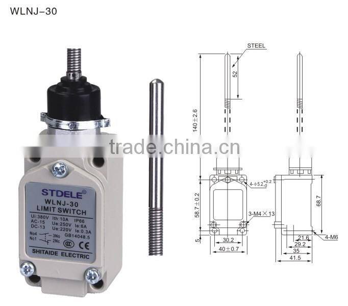 stainless steel coil spring lever omron limit switch WLNJ-30