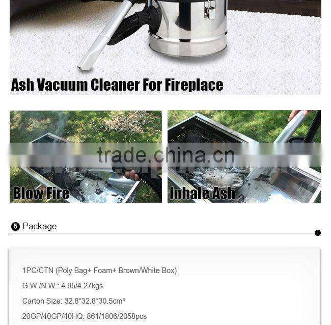 Hot ash cleaning machine for BBQ ans stove