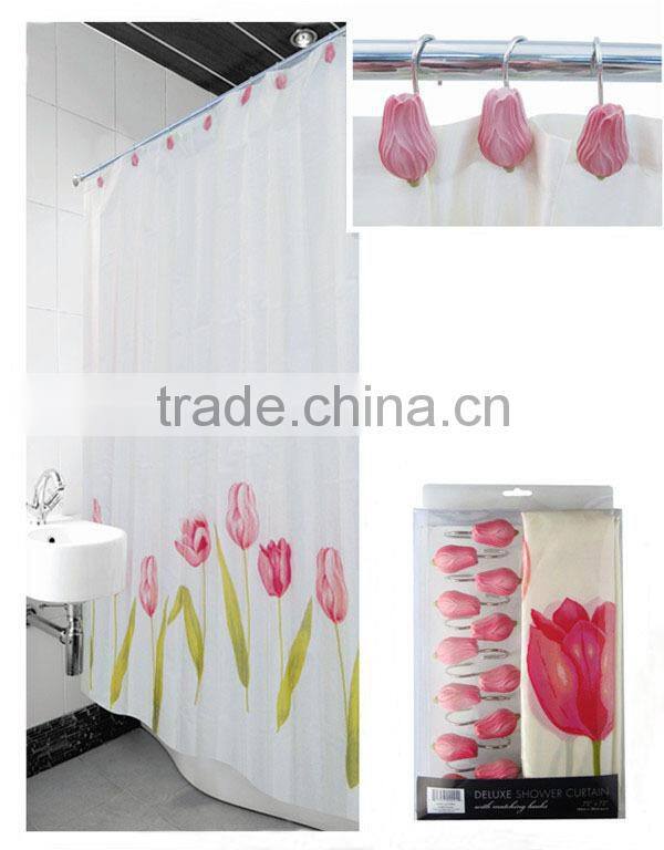 eco-friendly and rainbowl bath PEVA shower curtain
