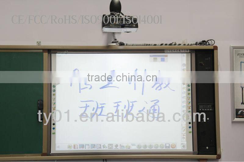 infrared interactive whiteboard with intelligent pen tray