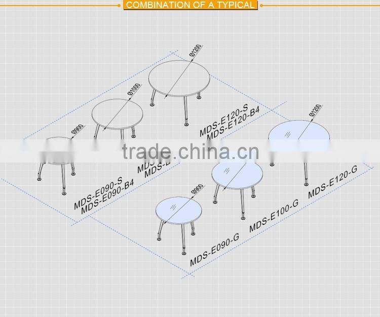Factory price metal base MDF desktop circular office desk