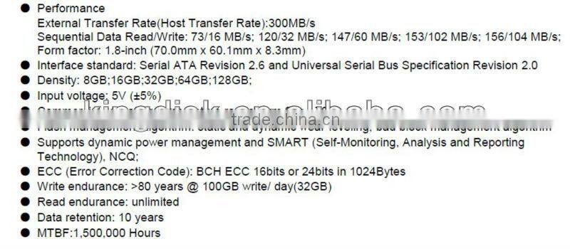 SATA 1.8 Solid State Drive
