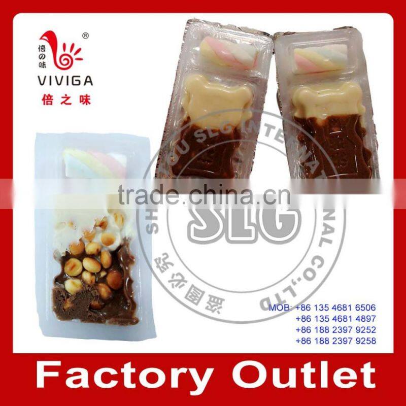 Ice cream chocolate jam biscuit