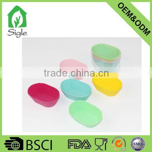 Silicone Oval Shape Muffin/ Cake pan