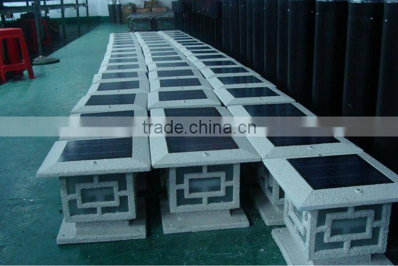 Popular solar pillar light on sell main gate solar lights