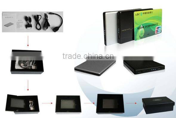 2015 business ultra-slim power bank 2200mAh with 8, 16, 32GB memory card and own logo