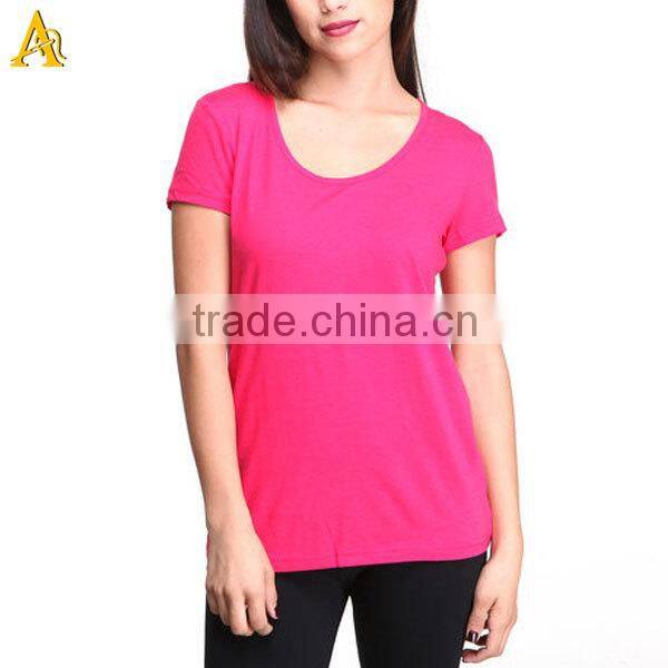 cotton spandex custom tshirt, women tshirt