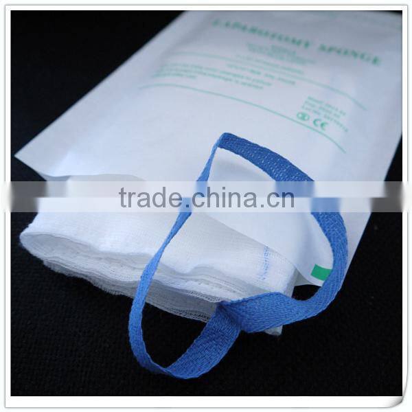 absorbent 100%cotton disposable medical pad / lap sponge